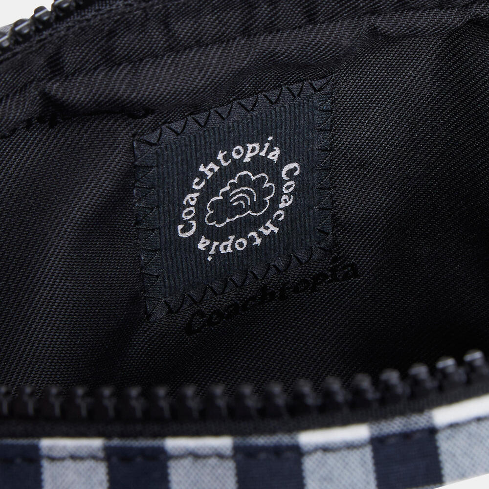 Coachtopia Loop Pouch In Recycled Polyester With Gingham Pattern - Picture 6 of 16